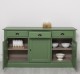 Bufet cu 3 usi, 3 sertare, BAS de la Rustic Butique PS265BAS - Culoare Ext._P038A - Culoare Int._P023 - DUBLU COLOR