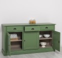 Bufet cu 3 usi, 3 sertare, BAS de la Rustic Butique PS265BAS - Culoare Ext._P038A - Culoare Int._P023 - DUBLU COLOR