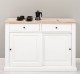 Bufet cu 2 usi glisante, 2 sertare, BAS de la Rustic Butique PS171 - Culoare Top_P071 - Culoare Corp_P088++P004A - DUBLU COLOR