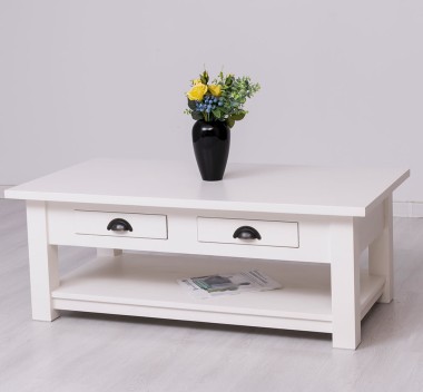 Masa cafea cu 2 sertare 120x65x45cm de la Rustic Butique PS131 - Culoare_P039 - VOPSIT