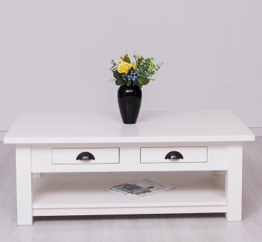 Masa cafea cu 2 sertare 120x65x45cm de la Rustic Butique PS131 - Culoare_P039 - VOPSIT