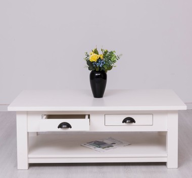 Masa cafea cu 2 sertare 120x65x45cm de la Rustic Butique PS131 - Culoare_P039 - VOPSIT