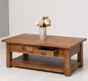 Masa cafea cu 2 sertare 120x65x45cm de la Rustic Butique PS131 - Culoare_P084 - LACUIT & VOPSIT