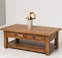 Masa cafea cu 2 sertare 120x65x45cm de la Rustic Butique PS131 - Culoare_P084 - LACUIT & VOPSIT