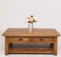 Masa cafea cu 2 sertare 120x65x45cm de la Rustic Butique PS131 - Culoare_P084 - LACUIT & VOPSIT