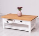 Masa cafea cu 2 sertare 120x65x45cm de la Rustic Butique PS131 - Culoare Top_P074 - Culoare Corp_P004 - DUBLU COLOR