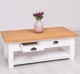 Masa cafea cu 2 sertare 120x65x45cm de la Rustic Butique PS131 - Culoare Top_P074 - Culoare Corp_P004 - DUBLU COLOR