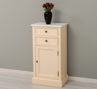 Comoda cu 2 sertare si 1 usa de la Rustic Butique PS108 - Culoare Top_P004 - Culoare Corp_P025 - DUBLU COLOR