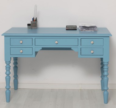 Birou cu 5 sertare de la Rustic Butique PS81 - Culoare_P053 - VOPSIT
