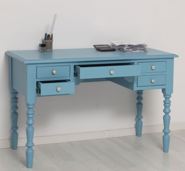 Birou cu 5 sertare de la Rustic Butique PS81 - Culoare_P053 - VOPSIT