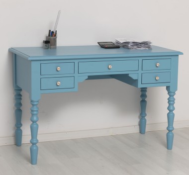Birou cu 5 sertare de la Rustic Butique PS81 - Culoare_P053 - VOPSIT