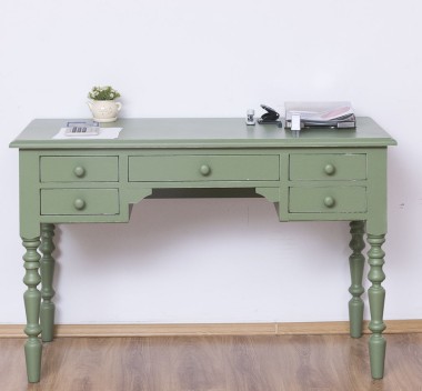 Birou cu 5 sertare de la Rustic Butique PS81 - Culoare_P038A - VOPSIT ANTICHIZAT