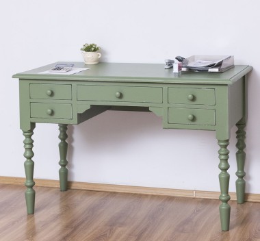 Birou cu 5 sertare de la Rustic Butique PS81 - Culoare_P038A - VOPSIT ANTICHIZAT