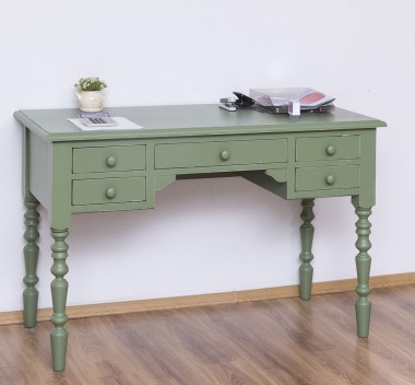 Birou cu 5 sertare de la Rustic Butique PS81 - Culoare_P038A - VOPSIT ANTICHIZAT