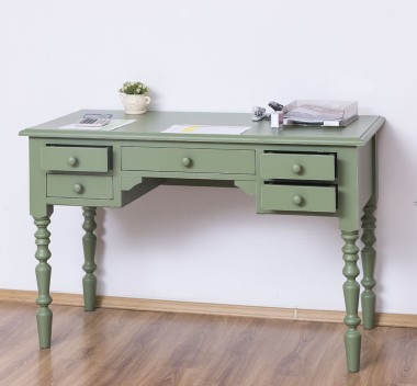 Birou cu 5 sertare de la Rustic Butique PS81 - Culoare_P038A - VOPSIT ANTICHIZAT
