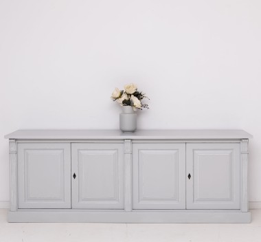 Bufet mare cu 4 usi, BAS, Colectia Directoire de la Rustic Butique PS72BAS - Culoare_P015++P030A - 2 STRATURI DE CULORI ANTICHIZAT