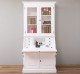 Mobilier birou cu blat masa incorporat,  2 usi si 2 sertare BAS + 2 usi sticla SUP de la Rustic Butique PS116BAS+SUP - Culoare_P004 - VOPSIT
