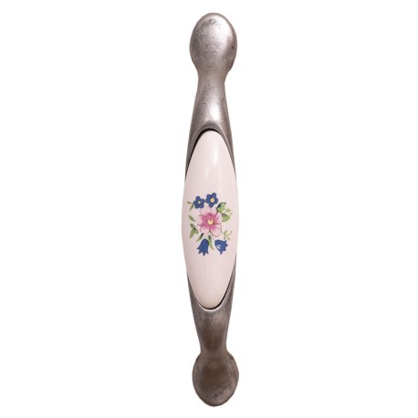 Porcelain handle blue flower ZM de la Rustic Butique 