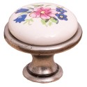 Porcelain knob blue flower ZM de la Rustic Butique 