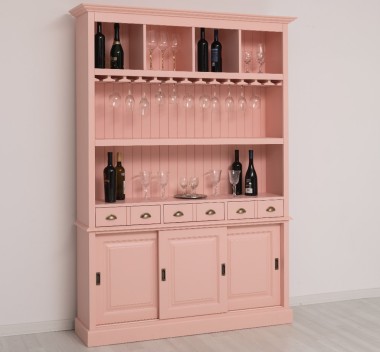Mobila bar cu 3 usi de la Rustic Butique PS364 - Culoare_P043A - VOPSIT ANTICHIZAT