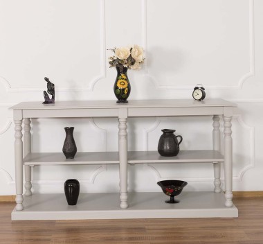 Consola mare cu picioare strunjite, 1 polita de la Rustic Butique PS74 - Culoare_P013 - VOPSIT