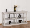 Consola mare cu picioare strunjite, 1 polita de la Rustic Butique PS74 - Culoare_P013 - VOPSIT