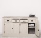 Bufet cu 4 usi si 4 sertare, BAS de la Rustic Butique PS165BAS - Culoare Top_P067 - Culoare Ext._P024 / Culoare Int._P067 - DUBLU COLOR