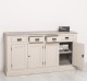 Bufet cu 4 usi si 4 sertare, BAS de la Rustic Butique PS165BAS - Culoare Top_P067 - Culoare Ext._P024 / Culoare Int._P067 - DUBLU COLOR