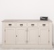 Bufet cu 4 usi si 4 sertare, BAS de la Rustic Butique PS165BAS - Culoare Top_P067 - Culoare Ext._P024 / Culoare Int._P067 - DUBLU COLOR