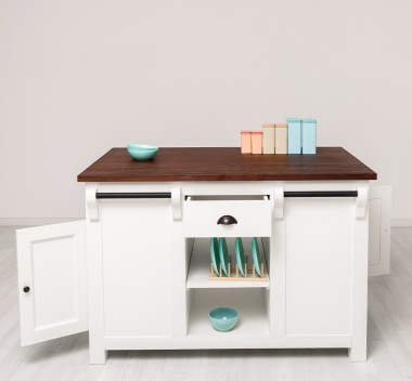 Insula de bucatarie de la Rustic Butique PS360 - Culoare Top_P081 - Culoare Corp_P039A - DUBLU COLOR