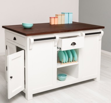 Insula de bucatarie de la Rustic Butique PS360 - Culoare Top_P081 - Culoare Corp_P039A - DUBLU COLOR