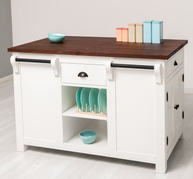Insula de bucatarie de la Rustic Butique PS360 - Culoare Top_P081 - Culoare Corp_P039A - DUBLU COLOR