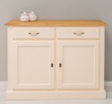 Bufet cu 2 usi, 2 sertare, BAS de la Rustic Butique PS264BAS - Culoare Top_P002 - Culoare Ext._P025 / Culoare Int._P002 - DUBLU COLOR