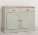 Bufet cu 2 usi, 2 sertare, BAS de la Rustic Butique PS264BAS - Culoare Top_P071 - Culoare Corp_P077 - DUBLU COLOR