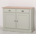 Bufet cu 2 usi, 2 sertare, BAS de la Rustic Butique PS264BAS - Culoare Top_P071 - Culoare Corp_P077 - DUBLU COLOR