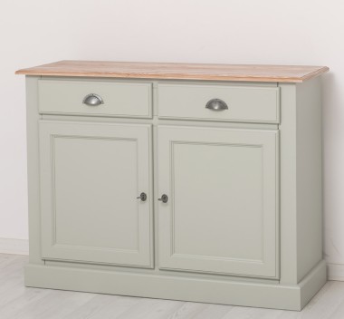 Bufet cu 2 usi, 2 sertare, BAS de la Rustic Butique PS264BAS - Culoare Top_P071 - Culoare Corp_P077 - DUBLU COLOR
