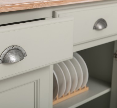 Bufet cu 2 usi, 2 sertare, BAS de la Rustic Butique PS264BAS - Culoare Top_P071 - Culoare Corp_P077 - DUBLU COLOR