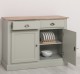 Bufet cu 2 usi, 2 sertare, BAS de la Rustic Butique PS264BAS - Culoare Top_P071 - Culoare Corp_P077 - DUBLU COLOR
