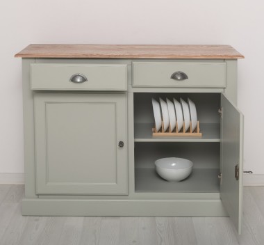 Bufet cu 2 usi, 2 sertare, BAS de la Rustic Butique PS264BAS - Culoare Top_P071 - Culoare Corp_P077 - DUBLU COLOR