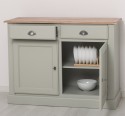 Bufet cu 2 usi, 2 sertare, BAS de la Rustic Butique PS264BAS - Culoare Top_P071 - Culoare Corp_P077 - DUBLU COLOR