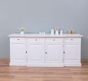 Biblioteca cu 4 usi si 4 sertare, cu dim. 215x53x90, din MDF de la Rustic Butique MPS003BAS - Culoare_P039A - VOPSIT ANTICHIZAT