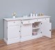 Biblioteca cu 4 usi si 4 sertare, cu dim. 215x53x90, din MDF de la Rustic Butique MPS003BAS - Culoare_P039A - VOPSIT ANTICHIZAT