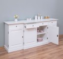 Biblioteca cu 4 usi si 4 sertare, cu dim. 215x53x90, din MDF de la Rustic Butique MPS003BAS - Culoare_P039A - VOPSIT ANTICHIZAT