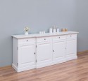 Biblioteca cu 4 usi si 4 sertare, cu dim. 215x53x90, din MDF de la Rustic Butique MPS003BAS - Culoare_P039A - VOPSIT ANTICHIZAT