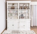 Biblioteca cu 4 usi, cu dim. 200x40x240, MDF de la Rustic Butique MPS004BAS+SUP - Culoarea P039 - VOPSIT