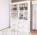 Biblioteca cu 4 usi, cu dim. 200x40x240, MDF de la Rustic Butique MPS004BAS+SUP - Culoarea P039 - VOPSIT