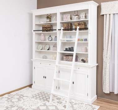 Biblioteca cu 4 usi, cu dim. 200x40x240, MDF de la Rustic Butique MPS004BAS+SUP - Culoarea P039 - VOPSIT