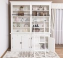 Biblioteca cu 4 usi, cu dim. 200x40x240, MDF de la Rustic Butique MPS004BAS+SUP - Culoarea P039 - VOPSIT