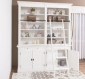 Biblioteca cu 4 usi, cu dim. 200x40x240, MDF de la Rustic Butique MPS004BAS+SUP - Culoarea P039 - VOPSIT