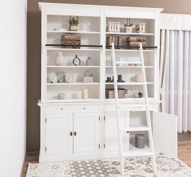 Biblioteca cu 4 usi, cu dim. 200x40x240, MDF de la Rustic Butique MPS004BAS+SUP - Culoarea P039 - VOPSIT